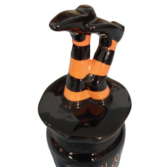 Rae Dunn "WITCH AND FAMOUS" Canister w/Leg Topper NEW 2022 Collection - Picture 5 of 9